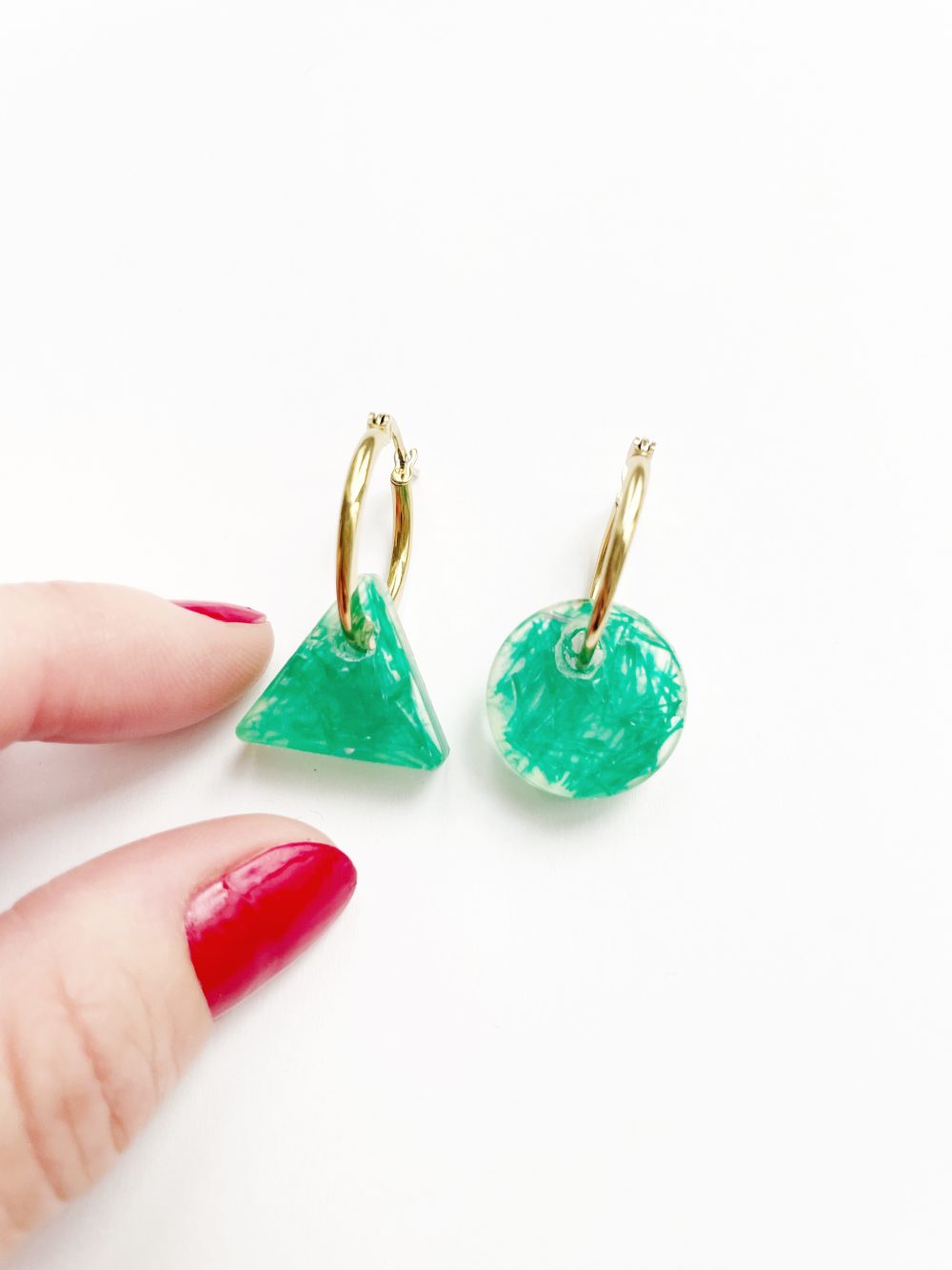 Pendientes Irregulares Malla Glastic