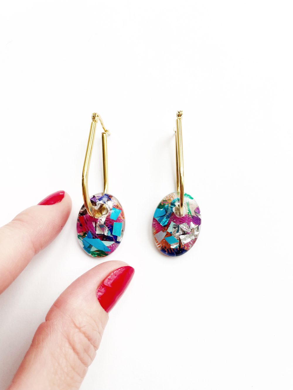 Pendientes Drop Mezcla Glastic