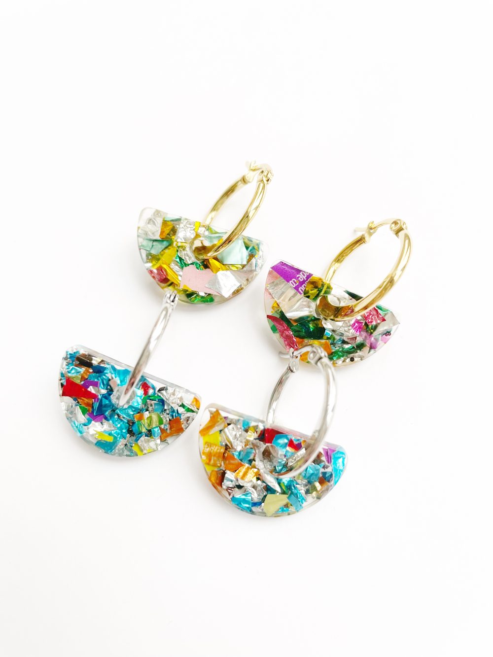 Pendientes Media Luna Glastic